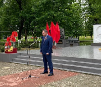 Торжественное мероприятие на мемориальном комплексе "Вечный огонь"