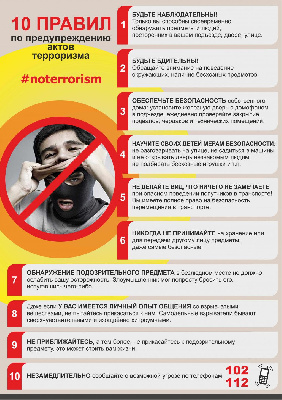 Памятка по антитеррору